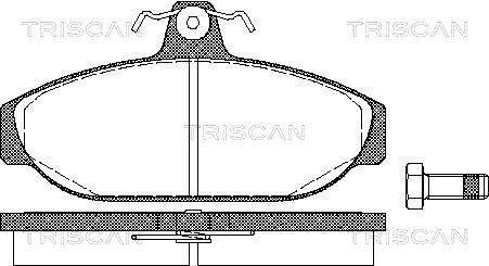 TRISCAN Комплект тормозных колодок, дисковый тормоз 8110 27150