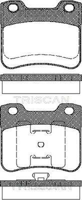 TRISCAN Piduriklotsi komplekt,ketaspidur 8110 28005