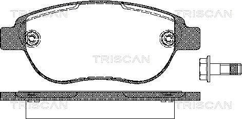 TRISCAN Комплект тормозных колодок, дисковый тормоз 8110 28022