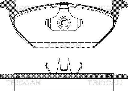 TRISCAN Комплект тормозных колодок, дисковый тормоз 8110 29008