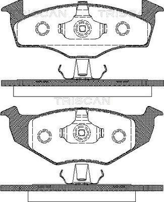 TRISCAN Комплект тормозных колодок, дисковый тормоз 8110 29017
