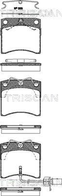 TRISCAN Комплект тормозных колодок, дисковый тормоз 8110 29027