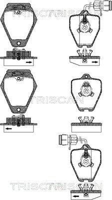TRISCAN Комплект тормозных колодок, дисковый тормоз 8110 29046
