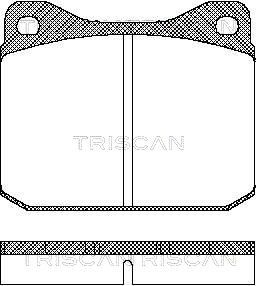 TRISCAN Комплект тормозных колодок, дисковый тормоз 8110 29788