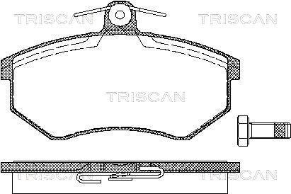 TRISCAN Комплект тормозных колодок, дисковый тормоз 8110 29934