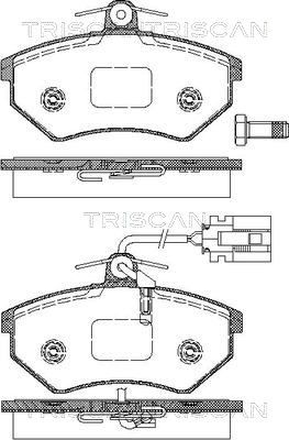 TRISCAN Piduriklotsi komplekt,ketaspidur 8110 29976