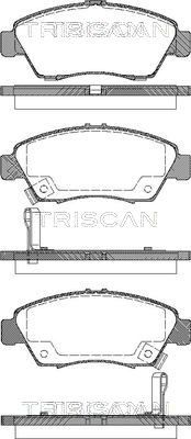 TRISCAN Piduriklotsi komplekt,ketaspidur 8110 40168