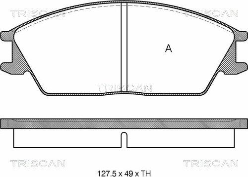 TRISCAN Комплект тормозных колодок, дисковый тормоз 8110 40852