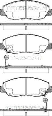 TRISCAN Комплект тормозных колодок, дисковый тормоз 8110 40972