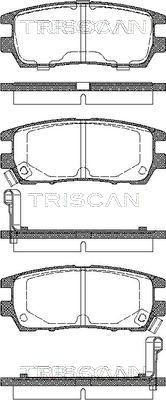 TRISCAN Комплект тормозных колодок, дисковый тормоз 8110 42003