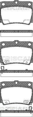 TRISCAN Комплект тормозных колодок, дисковый тормоз 8110 42022