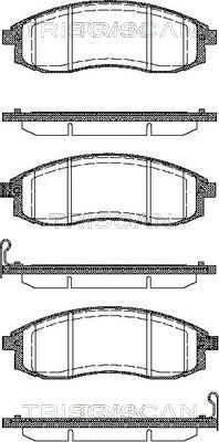 TRISCAN Комплект тормозных колодок, дисковый тормоз 8110 42023