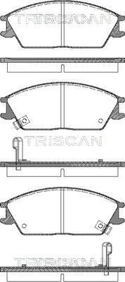 TRISCAN Комплект тормозных колодок, дисковый тормоз 8110 43182