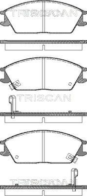 TRISCAN Piduriklotsi komplekt,ketaspidur 8110 43182