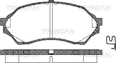 TRISCAN Комплект тормозных колодок, дисковый тормоз 8110 50001