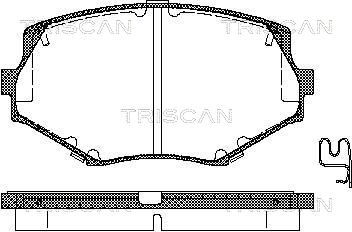 TRISCAN Комплект тормозных колодок, дисковый тормоз 8110 50017