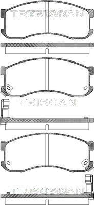 TRISCAN Комплект тормозных колодок, дисковый тормоз 8110 50165