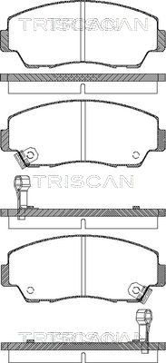 TRISCAN Комплект тормозных колодок, дисковый тормоз 8110 50872