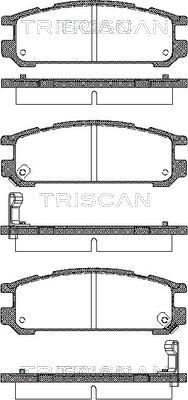 TRISCAN Комплект тормозных колодок, дисковый тормоз 8110 68171