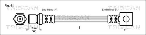 TRISCAN Тормозной шланг 8150 24107