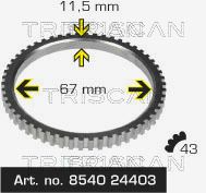 TRISCAN Зубчатый диск импульсного датчика, противобл. устр 8540 24403