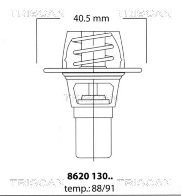 TRISCAN Термостат, охлаждающая жидкость 8620 13091