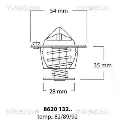TRISCAN Термостат, охлаждающая жидкость 8620 13289