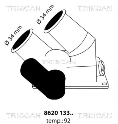 TRISCAN Termostaat,Jahutusvedelik 8620 13392