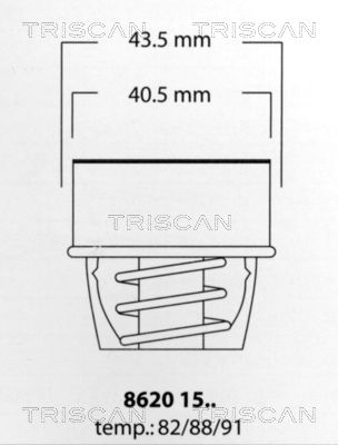 TRISCAN Термостат, охлаждающая жидкость 8620 1582