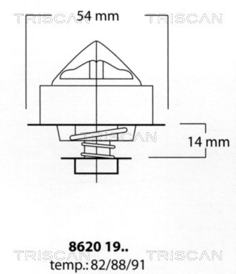 TRISCAN Termostaat,Jahutusvedelik 8620 1988