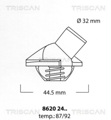 TRISCAN Termostaat,Jahutusvedelik 8620 2487