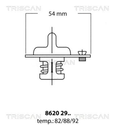 TRISCAN Термостат, охлаждающая жидкость 8620 2982