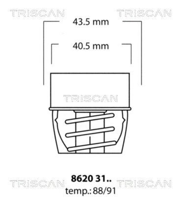 TRISCAN Термостат, охлаждающая жидкость 8620 3191