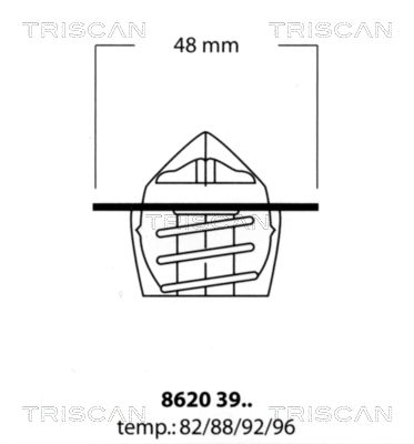 TRISCAN Термостат, охлаждающая жидкость 8620 3982