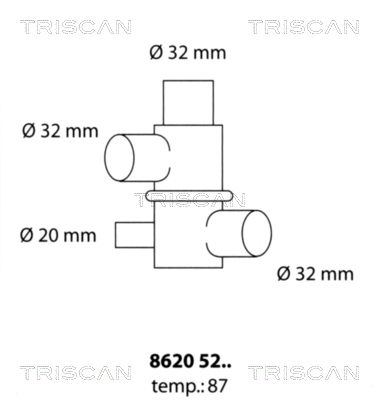 TRISCAN Termostaat,Jahutusvedelik 8620 5287