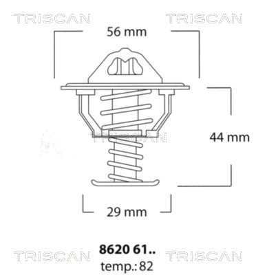 TRISCAN Термостат, охлаждающая жидкость 8620 6182