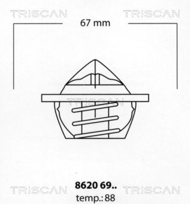 TRISCAN Termostaat,Jahutusvedelik 8620 6988