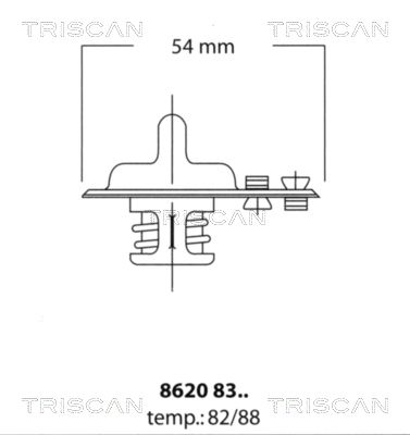 TRISCAN Термостат, охлаждающая жидкость 8620 8382