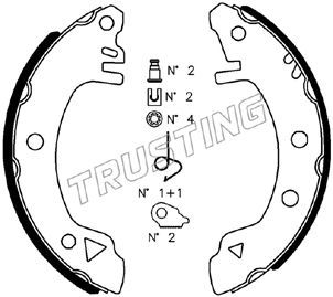 TRUSTING Piduriklotside komplekt 040.123K