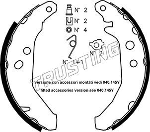 TRUSTING Piduriklotside komplekt 040.129K