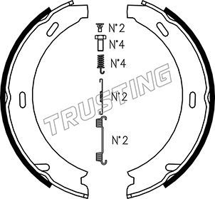 TRUSTING Комплект тормозных колодок, стояночная тормозная с 052.117K