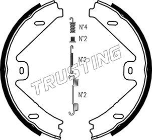 TRUSTING Комплект тормозных колодок, стояночная тормозная с 052.137K