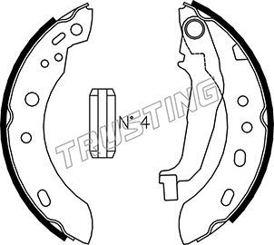 TRUSTING Комплект тормозных колодок 067.189