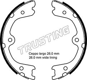 TRUSTING Комплект тормозных колодок, стояночная тормозная с 067.201