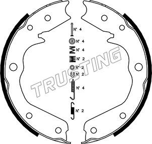 TRUSTING Piduriklotside komplekt,seisupidur 073.173K