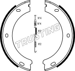 TRUSTING Комплект тормозных колодок, стояночная тормозная с 079.188K