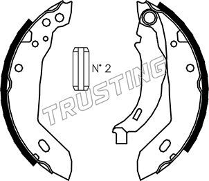 TRUSTING Комплект тормозных колодок 088.212