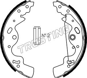 TRUSTING Комплект тормозных колодок 092.308