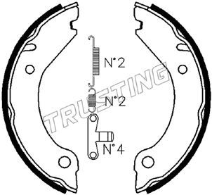 TRUSTING Комплект тормозных колодок, стояночная тормозная с 127.267K