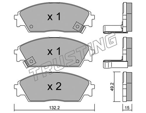 TRUSTING Комплект тормозных колодок, дисковый тормоз 245.1